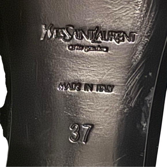 Yves Saint Laurent Rive Gauche Black Patent Leather Pumps - Size 7 (IT 37) - Picture 10 of 15